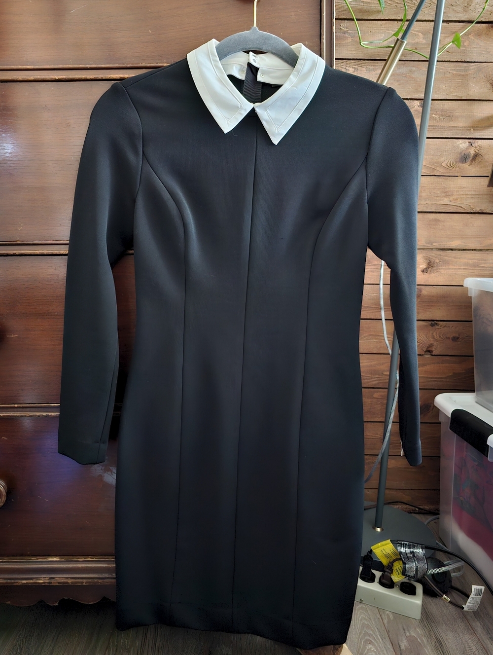 Rag & Bone Black Bodycon Maria Dress || Wednesday Adams LBD